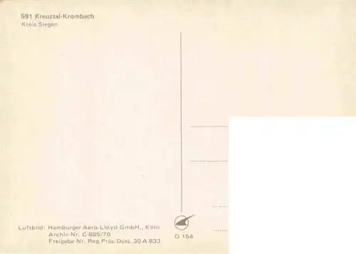 AK / Ansichtskarte  Krombach_Westfalen Fliegeraufnahme