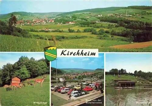 AK / Ansichtskarte 73985190 Kirchheim_Niederaula_Hersfeld_Hessen Panorama Blick von der Motelterrasse Wildgehege Gondelteich