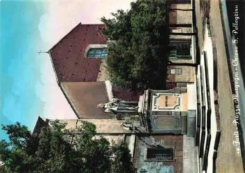 AK / Ansichtskarte 73985192 Forli-Cesena_Gatteo_Mare_IT Piazza Morgagni Chiesa San Pellegrino Monumento