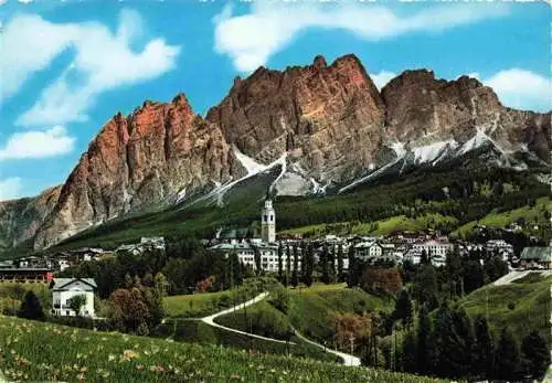 AK / Ansichtskarte  Cortina_d_Ampezzo_Veneto_IT Panorama Blick gegen Pomagagnon Dolomiten