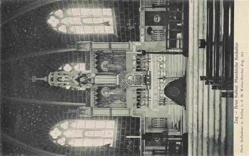 AK / Ansichtskarte  ZUG__Zugersee_ZG Neue Kath Pfarrkirche Hochaltar