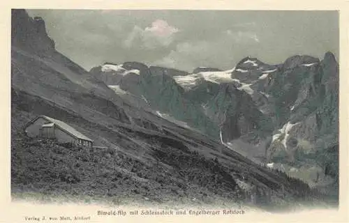 AK / Ansichtskarte  Biwald-Alphuette_Isenthal_Isenthal_Jsental_Jsenthal_UR mit Schlossstock und Engelberger Rotstock