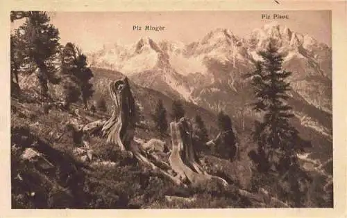 AK / Ansichtskarte  Scarl_GR mit Piz Minger und Piz Pisoc