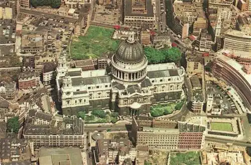 AK / Ansichtskarte  LONDON__UK St Pauls Cathedral from the air