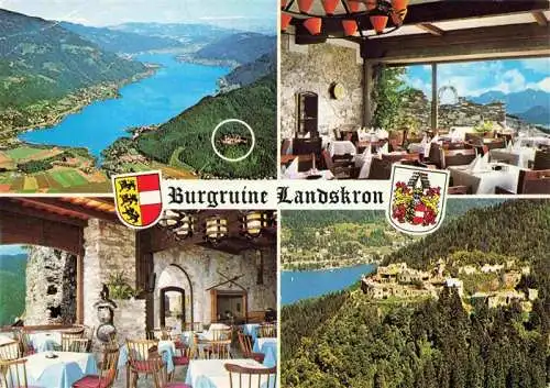 AK / Ansichtskarte 73985328 Landskron_Ruine_Ossiachersee_Kaernten_AT Cafe Restaurant Bar Turmsaal Kronensaal Burgruine