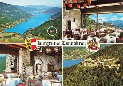 AK / Ansichtskarte  Landskron_Ruine_Ossiachersee_Kaernten_AT Cafe Restaurant Bar Turmsaal Kronensaal Burgruine