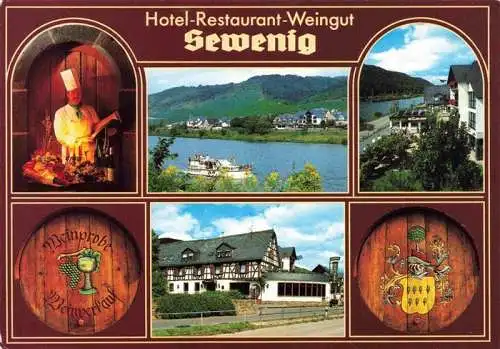 AK / Ansichtskarte 73985351 Mueden_Mosel Hotel Restaurant Weingut Sowenig Koch Weinprobe Panorama Moselterrasse Moselpartie