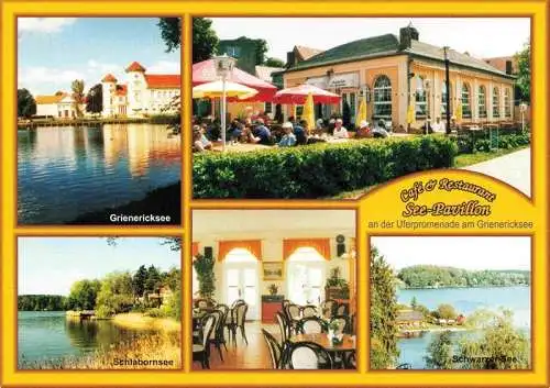 AK / Ansichtskarte  Rheinsberg_Brandenburg Cafe Restaurant See Pavillon Gaststube Terrasse Grienericksee Schlabornsee Schwarzer See