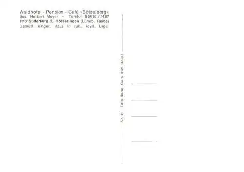 AK / Ansichtskarte  Hoesseringen Waldhotel Boetzelberg