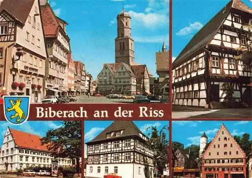 AK / Ansichtskarte 73985386 Biberach__Riss Marktplatz Kirche Altstadt Fachwerkhaeuser Ehemalige freie Reichsstadt