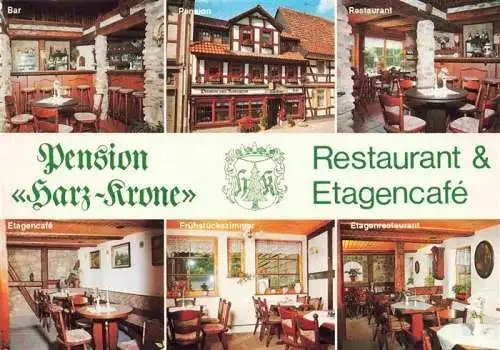 AK / Ansichtskarte 73985412 Wernigerode_Harz Pension Harz-Krone Restaurant Café