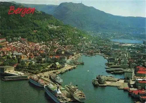 AK / Ansichtskarte  Bergen_Norwegen Panorama Hafen