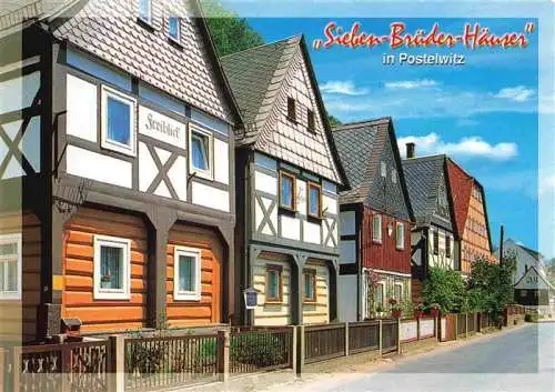 AK / Ansichtskarte 73985453 Postelwitz Sieben-Brueder-Haeuser Fischer- und Schiffersiedlung