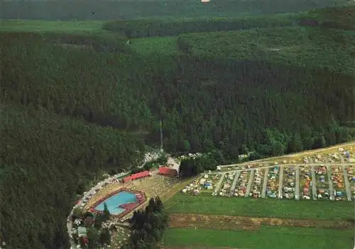 AK / Ansichtskarte 73985458 Wolfshagen_Harz Schwimmbad mit Campingplatz