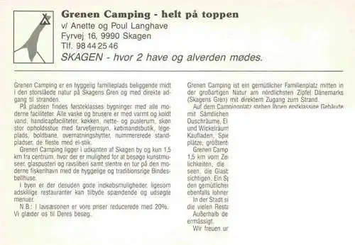 AK / Ansichtskarte  Skagen_DK Grenen Camping Luftaufnahme