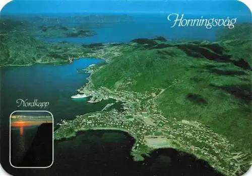 AK / Ansichtskarte 73985469 Honningsvag_Norge Fliegeraufnahme Nordkapp
