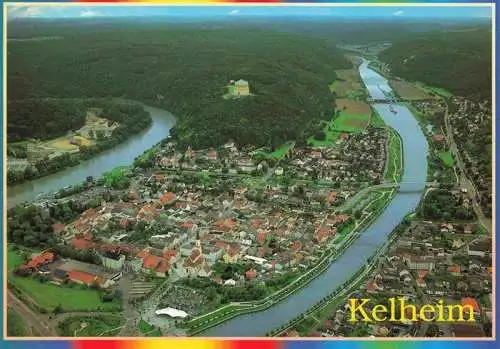 AK / Ansichtskarte 73985483 Kelheim_Donau Panorama Zusammenfluss von Altmuehl und Donau