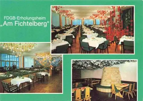 AK / Ansichtskarte  Oberwiesenthal_Erzgebirge FDGB Erholungsheim Am Fichtelberg Speisesaal Urlaubercafe Steigerzimmer