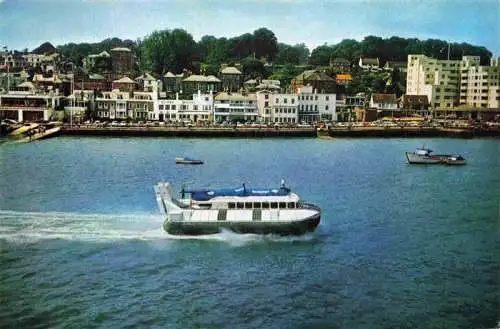 AK / Ansichtskarte  Cowes_Isle_of_Wight_UK Seaspeed Hovercraft SRN6 Airial view