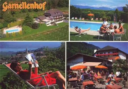 AK / Ansichtskarte 73985567 Kaltern_Caldaro_Suedtirol_IT Hotel Pension Terrassencafe Garnellenhof Pool