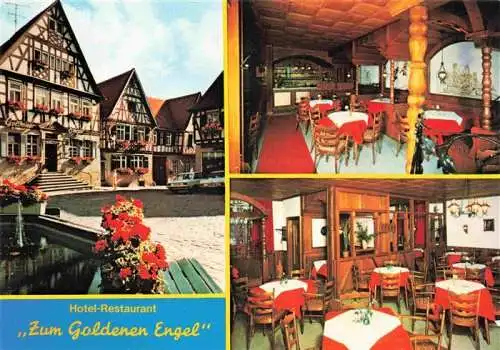 AK / Ansichtskarte 73985578 Heppenheim_Bergstrasse Hotel Restaurant Zum Goldenen Engel Gastraeume