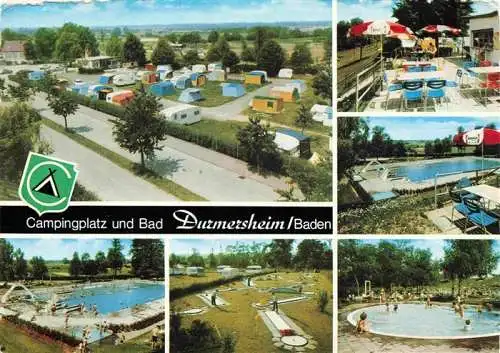 AK / Ansichtskarte 73985616 Durmersheim Campingplatz und Bad Restaurant Freibad Minigolf Terrasse Planschbecken