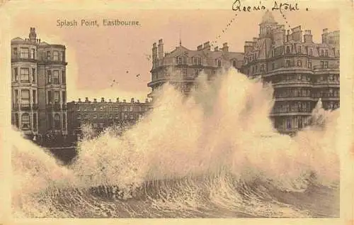 AK / Ansichtskarte  EASTBOURNE__Sussex_UK Splash point Queen's Hotel Brandung