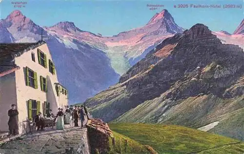 AK / Ansichtskarte  Grindelwald_BE Faulhorn Berghotel Blick gegen Wetterhorn Schreckhorn Berner Alpen