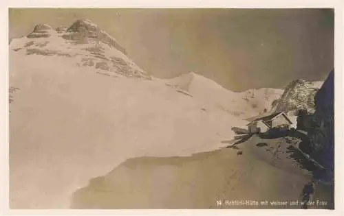 AK / Ansichtskarte  Kandersteg_BE Hohtuerli-Huette mit weisser und wilder Frau Berghuette Berner Alpen