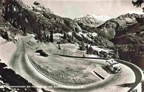 AK / Ansichtskarte  Susten_Innertkirchen Sustenstrasse bei Feldmoosalp mit Sustenhorn Alpenpass Urner Alpen