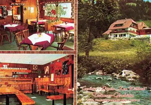 AK / Ansichtskarte  Glashuette_Todtmoos Gasthaus Pension Zum Wildbach Gastraum Schwarzwaldhaus