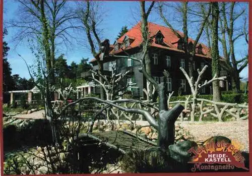 AK / Ansichtskarte  Bispingen Jagdvilla Iserhatsche Heide-Kastell Holzbruecke