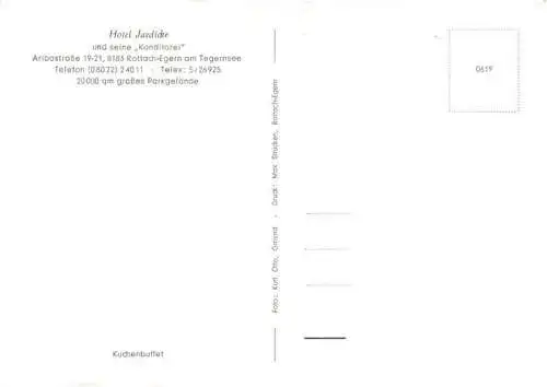 AK / Ansichtskarte  Rottach-Egern_Tegernsee Hotel Jaedicke Konditorei
