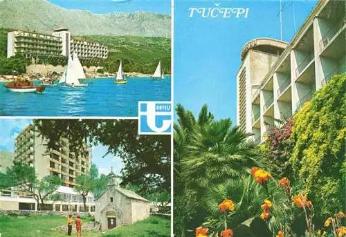 AK / Ansichtskarte  Tucepi_Makarska_Croatia Hotel Strand Segeln Kapelle