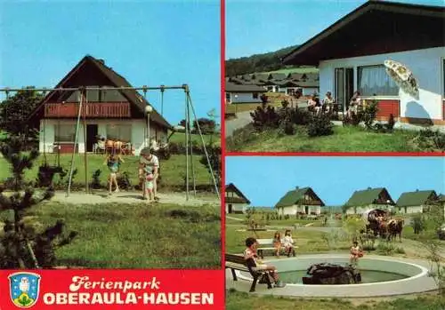 AK / Ansichtskarte  Oberaula Ferienpark Oberaula-Hausen im Knuellgebirge Kinderspielplatz Planwagen