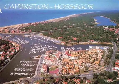 AK / Ansichtskarte  Hossegor_Soorts-Hossegor_40_Landes Nouveau port Lac Océan Canal vue aérienne