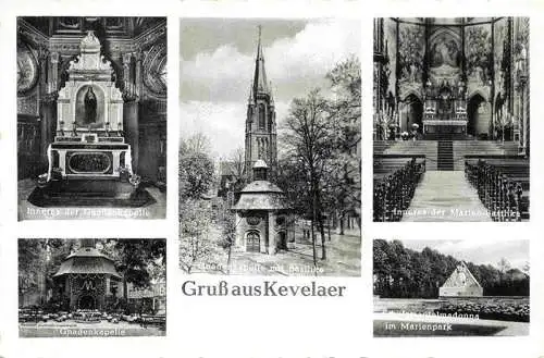 AK / Ansichtskarte 73985819 Kevelaer Gnadenkapelle Altar Basilika Schutzmantelmadonna im Marienpark