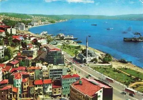 AK / Ansichtskarte 73985840 ISTANBUL_Constantinopel_TK The Bosphorus and the Kabatas Quay aerial view