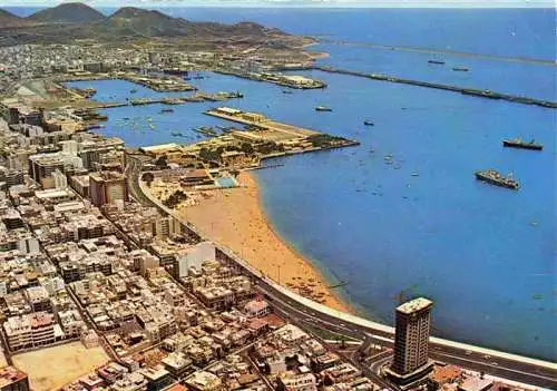 AK / Ansichtskarte 73985845 Puerto_de_la_Luz_Canarias_ES Bahía del puerto de la Luz vista aérea