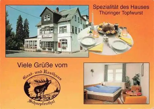 AK / Ansichtskarte  Schnepfenthal Gast- und Rasthaus Schnepfenthal Fremdenzimmer Thueringer Topfwurst