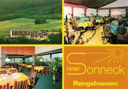 AK / Ansichtskarte  Rengshausen_Knuellwald Hotel Sonneck Gastraeume