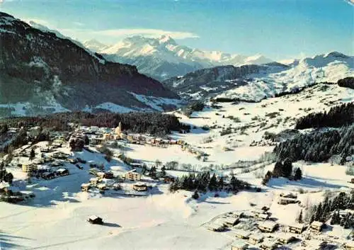 AK / Ansichtskarte  Laax_Surselva_GR mit Piz Ault Piz Terri und Piz Mundaun