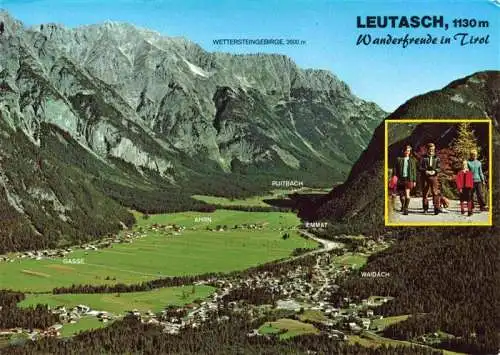 AK / Ansichtskarte 73986036 Leutasch_Tirol_AT Fliegeraufnahme mit Wettersteingebirge