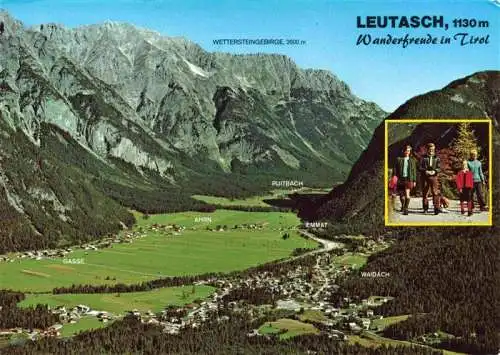 AK / Ansichtskarte  Leutasch_Tirol_AT Fliegeraufnahme mit Wettersteingebirge