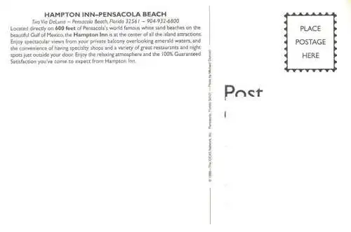 AK / Ansichtskarte 73986095 Pensacola_Beach_Florida_USA Hampton Inn Beach Atlantic Ocean aerial view