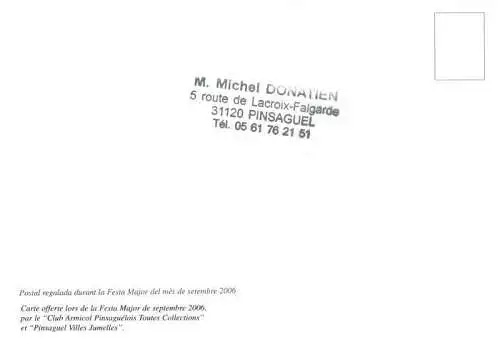 AK / Ansichtskarte  Pinsaguel_31_Haute-Garonne Sant Vicenc de Torello Jumelage 2002 - 2003