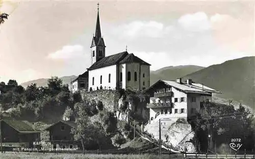 AK / Ansichtskarte  Kaprun_AT mit Pension Margarethenstein und Kirche