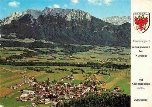 AK / Ansichtskarte 73986186 Niederndorf_Kufstein Panorama Erholungsort mit Kaisergebirge Sommerfrische