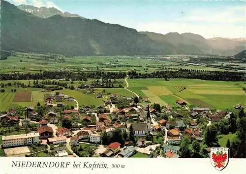 AK / Ansichtskarte 73986187 Niederndorf_Kufstein Panorama Erholungsort mit Kaisergebirge Sommerfrische