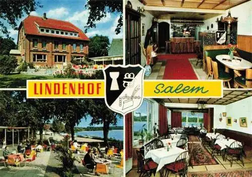 AK / Ansichtskarte  Salem_Ratzeburg Hotel Pension Lindenhof Gastraum Terrasse